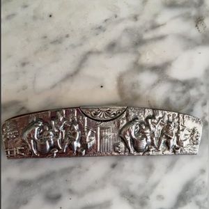 Hans Jensen Danish Silverplate Vintage Comb Case and Comb